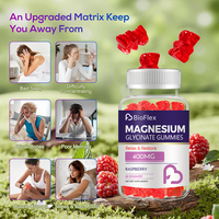 Gummies Bioflex au glycinate de magnésium avec potassium, vitamine D, B6, CoQ10, L-théanine et Ashwagandha pour un apaisement de l'humeur et un soutien du sommeil