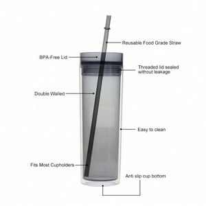 Wholesale Customizable Eco Friendly 16Oz Clear Colors <b>Plastic</b> Tumbler Cups for Beer Juice <b>Drinking</b> With Lids & <b>Straws</b> - Product Image 3