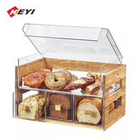 Présentoir transparent en acrylique pour pâtisserie, style donuts, prix d'usine, personnalisé, vente en gros