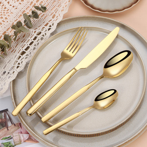 Nuevo Juego de Cubiertos de Lujo, Juego de Cubiertos de Plata y Oro, Acero Inoxidable 304, Juego de Cubiertos Pesados para Fiestas, Restaurantes y Servicios de Catering - Product Image 2