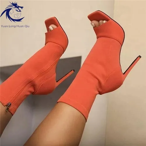 Spring time New Style Waterproof Platform Boots Black high heel Platform Boots Women ins fall winter stylish suede shoes