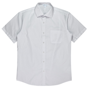 Camicia <span class=keywords><strong>Bianca</strong></span> a Maniche Corte Traspirante e Antipiega <span class=keywords><strong>con</strong></span> Logo Personalizzato e Tasca per Uso Quotidiano Maschile, Vendita all'Ingrosso - Product Image 1