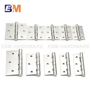 High Quality Factory Price SS 304/201 Butt Hinges 3x3 Inch 2BB Ball Bearing Hinges Folding Mute Door Hinges For Furniture