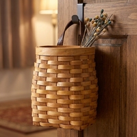 Panier de rangement en macramé en bois naturel écologique avec poignée pour la maison et les mariages