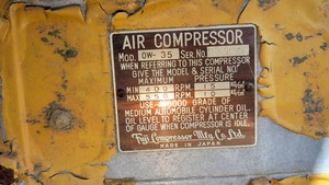 [Usado / Sin Probar / Como Está] Compresor de Aire FUJI OW-35 (3.7kW / 5HP) - Hecho en Japón - Product Image 2