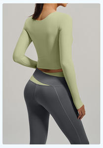 Combinaison de yoga et de Pilates pour femmes, écologique, respirante, à séchage rapide, imprimée avec des blocs de couleur, en spandex/polyester, coupe ajustée pour la course à pied et la remise en forme - Product Image 6