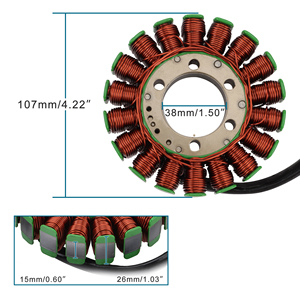 GOOFIT motocicleta motor parte generador estator bobina Comp para <span class=keywords><strong>Kawasaki</strong></span> 21003-0074 EX250 <span class=keywords><strong>Ninja</strong></span> <span class=keywords><strong>250R</strong></span> 2008 2009 2010 2011 <span class=keywords><strong>2012</strong></span> - Product Image 2