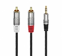 Cable de Audio Estéreo de 3.5mm a Doble RCA, Adaptador Macho de Alta Fidelidad para MP3, Teléfonos Móviles, Altavoces, Cine en Casa y Dispositivos RCA