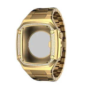 Marchio privato in acciaio inox impostazione diamante cinturino cinturino per Apple Iwatch serie Se 8 7 6 5 4
