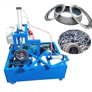 Automação Scrap Waste Tyre Block Cutter Corte em 3 Peças Máquina Reciclagem Máquinas no Paquistão