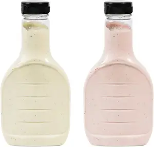 16oz Salad Dressing Sauce Bottle Squeeze Mayonnaise Bottle Made From PET BPA Free Pressure Sensitive Liner