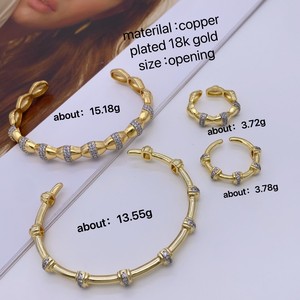 XILIANGFEIZI - Juego de Anillo y Brazalete con Forma de Diamante al por Mayor, Éxito de Ventas en el Medio Oriente, Regalo Ideal para Fiestas - Product Image 3