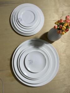 Grosir Pabrik Set Perlengkapan Makan Piring Keramik Putih Bulat Porselen 7-16 Inch Dijual Per Ton - Product Image 3