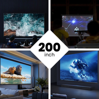 Projecteur vidéo portable LED Full HD pour cinéma maison avec Android 4K, Wifi et Bluetooth, batterie rechargeable