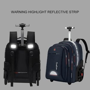 Fashionable Nylon Travel Trolley School <b>Bag</b> <b>with</b> <b>Wheels</b> Waterproof Laptop Backpack for Teenage Boys Bookbag Backpack - Product Image 3