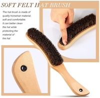 Brosse dépoussiérante en bois de qualité supérieure pour cheveux de cheval, nettoyeur de casquettes de cowboy, brosse pour vêtements en cachemire, meubles et chapeaux en feutre