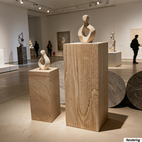 Sculpture de luxe moderne en marbre noir et blanc, socle de présentation écologique, vase décoratif, support d'art en pierre massif pour la maison et l'hôtel