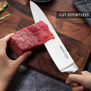 Cuchillo profesional de cocina de acero inoxidable, 8 pulgadas, súper afilado, para Chef, carne, mango de madera ergonómico - Product Image 2