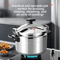 Casserole à pression en aluminium, plusieurs tailles 3L-15L, soupape de sécurité, intérieur antiadhésif, cuisson rapide pour cuisinière à gaz, cuisine domestique, vente en gros