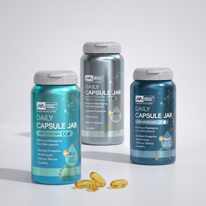 Food-Grade Recyclable Aluminum <b>Container</b> <b>for</b> Vitamin <b>Tablet</b> & Capsule Packaging Bottle <b>for</b> Your Supplement Brand Metal Bottle - Product Image 2