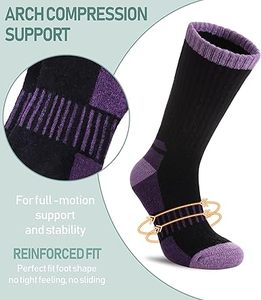 Bán Buôn Merino Len Mùa Đông Ngoài Trời Crew Vớ Giản Dị Chống Vi Khuẩn Làm Việc Săn Bắn Đi Bộ Đường Dài - Product Image 5