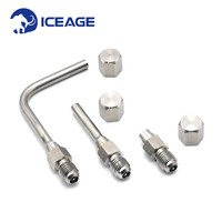 Valve d'accès 1/4" avec tube en cuivre allongé de 100 mm