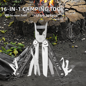 16 1 Outdoor Portable Camping <b>Survival</b> Combination Pliers Tools <b>Kit</b> Knife Scissors Opener File Screwdriver Crimping Fishing - Product Image 2