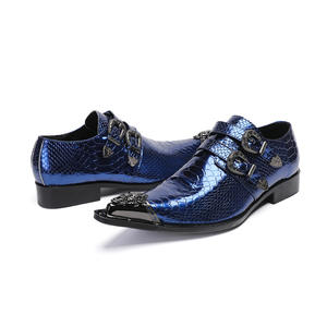 2025 hommes décontracté en cuir véritable sans lacet chaussures grosse tête Derby robe d'affaires pour les mariages d'été qualité fermeture marié Style - Product Image 2