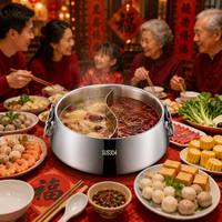 2023 nouveauté UFO durabilité acier inoxydable marmite chinoise pour Restaurant avec diviseur