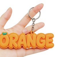 Vente flash - Porte-clés en caoutchouc écologique avec lettres en relief doux, logo personnalisé pour cadeaux d'entreprise