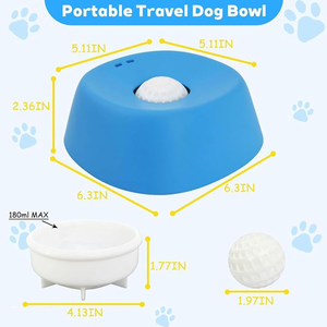 Bol à lécher pour chien et chat facile à nettoyer, distributeur de nourriture lent avec base à ventouse et anneau en caoutchouc - Jouet pour animaux de compagnie pour calmer et soulager l'<span class=keywords><strong>ennui</strong></span> - Product Image 3