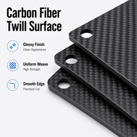 Fabricante de Láminas de Fibra de Carbono Personalizadas, 3K Twill con Placa de Fibra de Carbono, Corte CNC, Lámina de Fibra de Carbono Rígida y Duradera