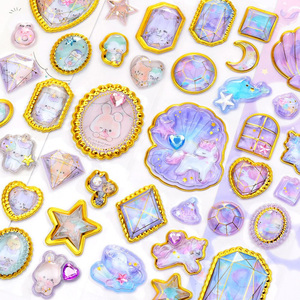 สติกเกอร์ตกแต่งลายการ์ตูน 3 มิติ แบบนูนลายคริสตัลเลเซอร์ รูปทรงเพชร สำหรับงาน DIY ของขวัญสร้างสรรค์ - Product Image 5