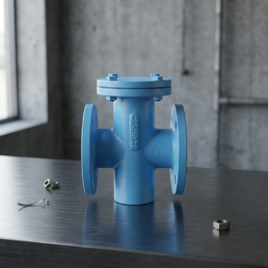 Cast <b>Iron</b> T Type Strainer Class 150# / Table E Flanged End Pipeline Filter 1-1/2" to 8" SS304 Mesh Valve - Product Image 2