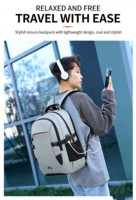 Compartimento para computadora portátil acolchado e impermeable para hombres, mochila para computadora portátil duradera con estampado personalizado para estudiantes universitarios y adolescentes