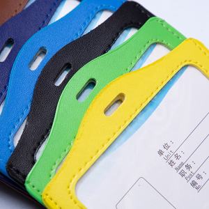 Pochette de carte plate en cuir Pu travail de travail ou porte-carte d'identité et de crédit étudiant pour cadeaux promotionnels et d'affaires - Product Image 5