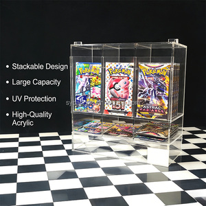 <span class=keywords><strong>Vente</strong></span> directe d'usine SYP, distributeur de cartes à collectionner Pokémon personnalisé en acrylique transparent à 3 emplacements, présentoir pour magasin de détail - Product Image 2