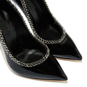 Newest Women Dress High Heels Female 12cm Thin Heel Stiletto <b>Shoes</b> Women Big Size 45 Metal Chain Dress <b>Shoes</b> - Product Image 6
