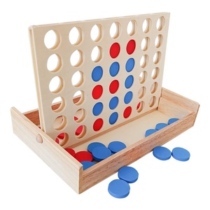Jeu de société en bois Connect 4 avec logo personnalisé, Montessori, pliable, jeu de <span class=keywords><strong>ligne</strong></span> de 4, jeu de société en bois 4 en <span class=keywords><strong>ligne</strong></span> - Product Image 4
