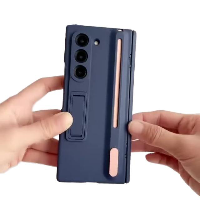 Samsung Galaxy Z Fold 7 Case Magnetic Hinge Shockproof Full Protection Phone Cover with Pen Slot Stand