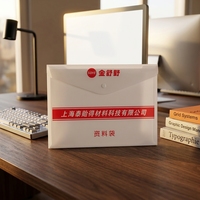 Carpeta de Archivos A4 de Gran Capacidad con Logotipo Personalizado, Bolsa de Plástico Transparente de PP con Botón, Carpeta de Documentos Impermeable para Oficina y Escuela