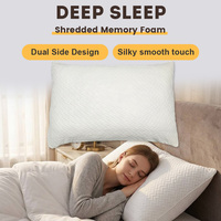 Oreiller ergonomique en mousse à mémoire de forme déchiquetée réglable avec recharge supplémentaire, support cervical, ensemble d'emballage pour la vente en gros