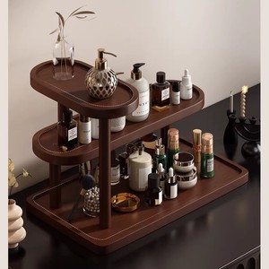 New Zealand <b>pine</b> wood dressing table, multi-tiered imported solid wood table for storing lipsticks, perfumes, and cosmetics. - Product Image 3