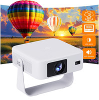 FHD 1080P 400 ANSI 루멘 스마트 비디오 프로젝터 WiFi6 지원 4K 앱 키스톤 보정 휴대용 안드로이드 TV 영화 스트리밍 미디어 플레이어