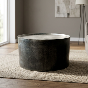 Mesa de Centro de Hierro con Acabado en Cobre Antiguo, Ecológica, Fácil de Limpiar, Estilo Industrial Vintage, para Sala de Estar, Casa o Villa - Product Image 2