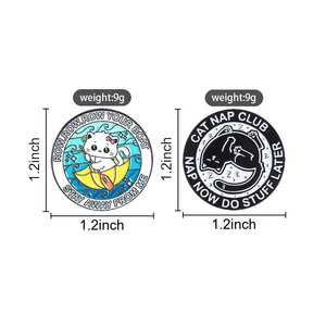 Spilla in smalto con gatto simpatico 'Cat Nap Club Nap Now Do Stuff Later' e 'Your Boat Stay Away From Me', distintivo da risvolto, gioiello, regalo per amici - Product Image 2