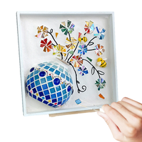 Kit d'art DIY Vase Mosaïque Fleur, Ensemble de Bricolage Artisanat Fait Main pour Adultes et Enfants, Décoration Murale Maison, Cadeau, Kit de Matériaux DIY pour Artisanat