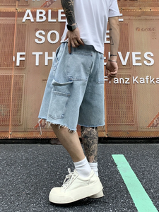 <span class=keywords><strong>กางเกง</strong></span><span class=keywords><strong>ยีน</strong></span><span class=keywords><strong>ส์</strong></span>ขาสั้น<span class=keywords><strong>ผู้ชาย</strong></span>ทรงหลวมสีฟ้าอ่อนกางเกง<span class=keywords><strong>ยีน</strong></span><span class=keywords><strong>ส์</strong></span>ทำงาน - Product Image 4