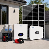 Kit d'énergie solaire domestique personnalisé avec une puissance de sortie de 6 kW/8 kW et des options de batterie au lithium ou au plomb-acide