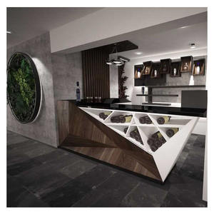 Diseño de gabinete de cocina de madera de chapa de muebles inteligentes de lujo moderno personalizado con Isla - Product Image 5